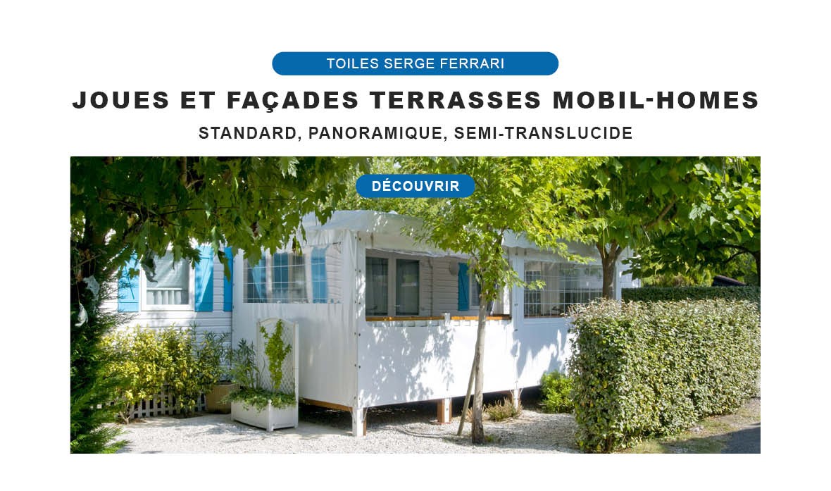 Terrasses mobil-home semi-couvertes 